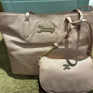 beautiful juicy couture tote and smalll handbag!
